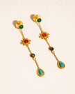 Boho Gemstone Drop Earrings