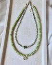 Green Rondelle Beaded Necklace