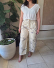 Izzie Printed Daisy Pants-Sand