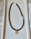 Smoky Vintage Beaded Necklace