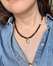 Smoky Vintage Beaded Necklace