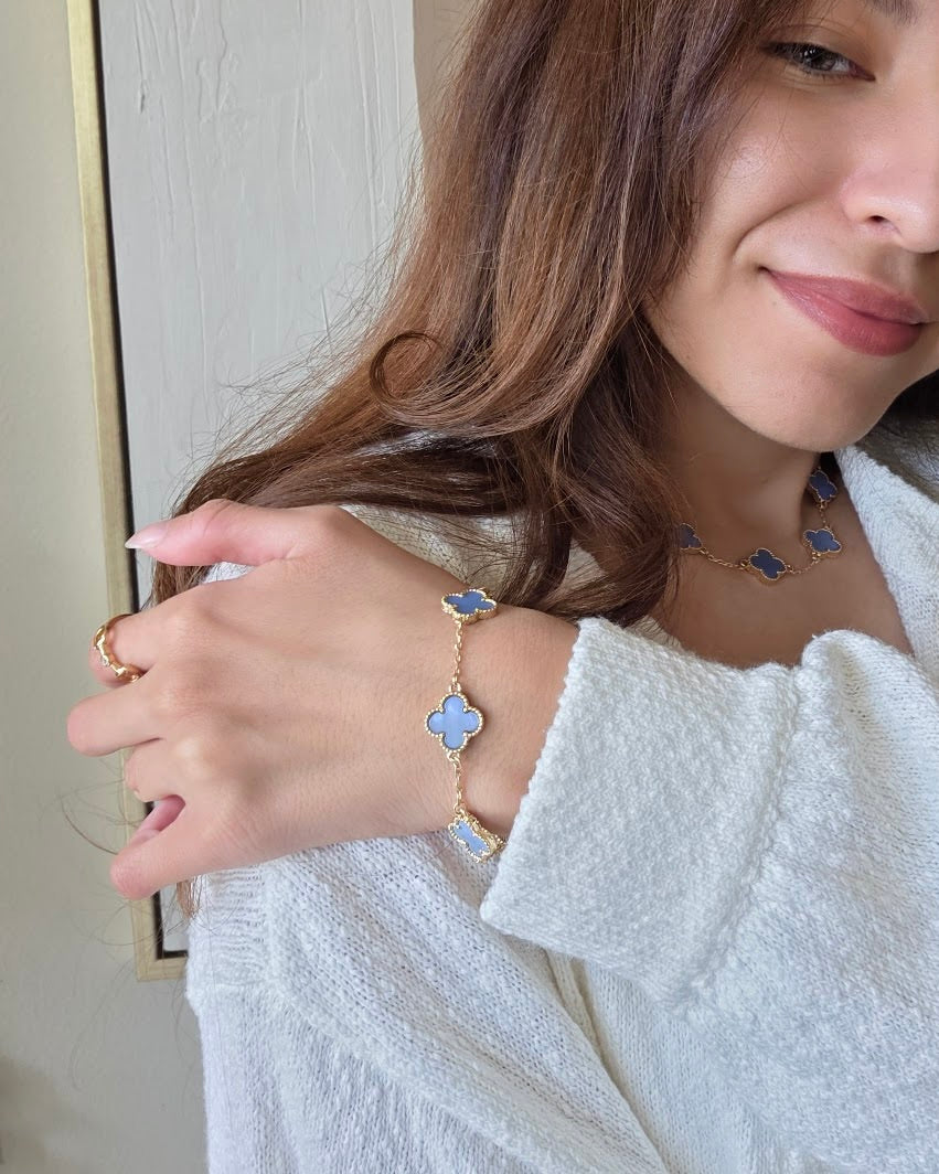 Light Blue Clover Bracelet