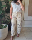 Izzie Printed Daisy Pants-Sand