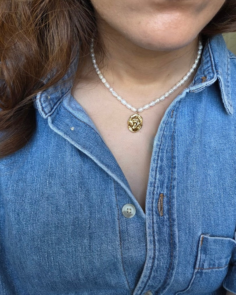 Coin Pearl Necklace