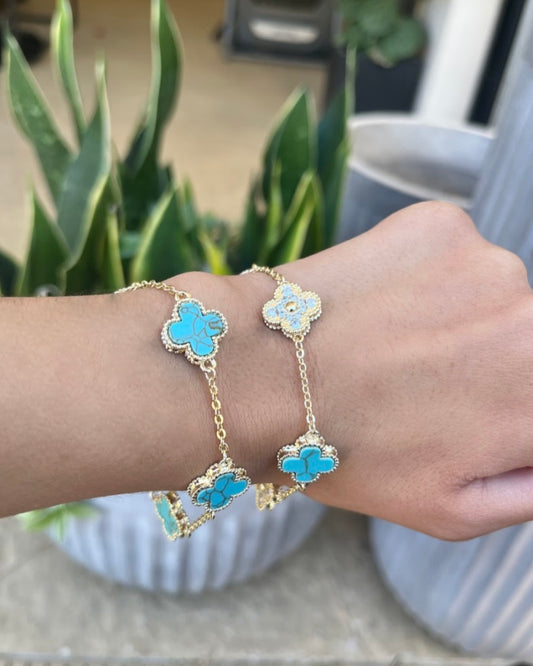 Turquoise Clover Bracelet