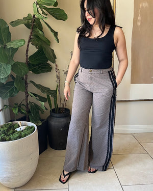 Polka Dot Dark Denim Wash Pants