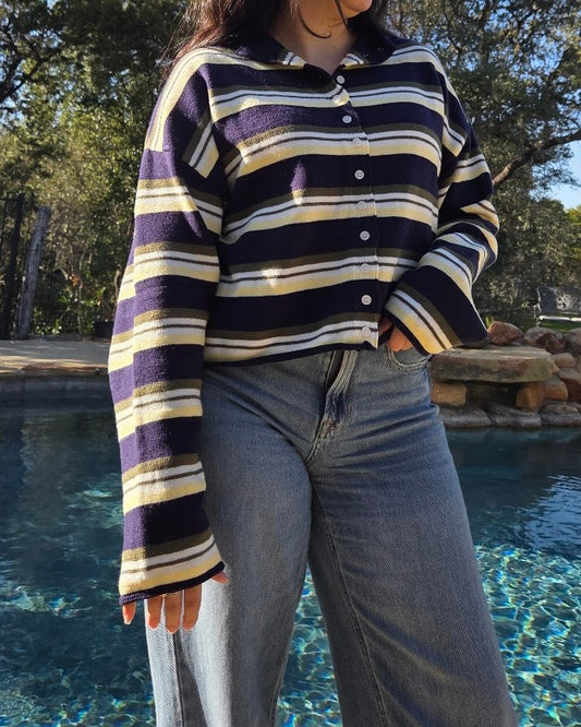 Aubry Striped Cardigan