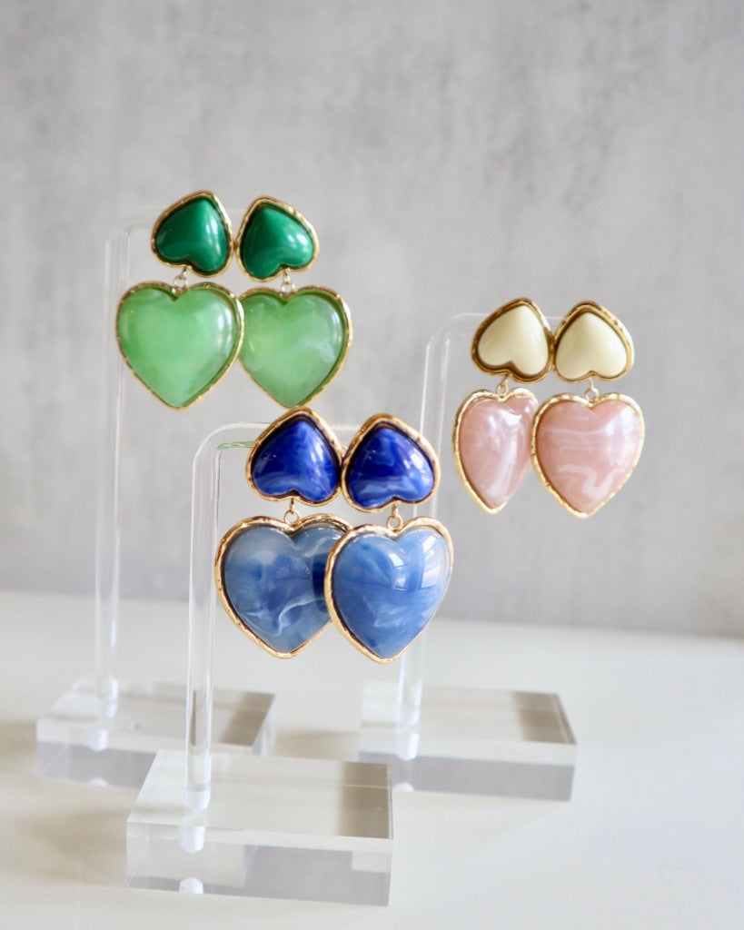 Cecilia Heart Duo Earrings