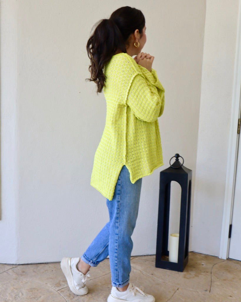 Neon Bell Sleeve Sweater (Last Sml)