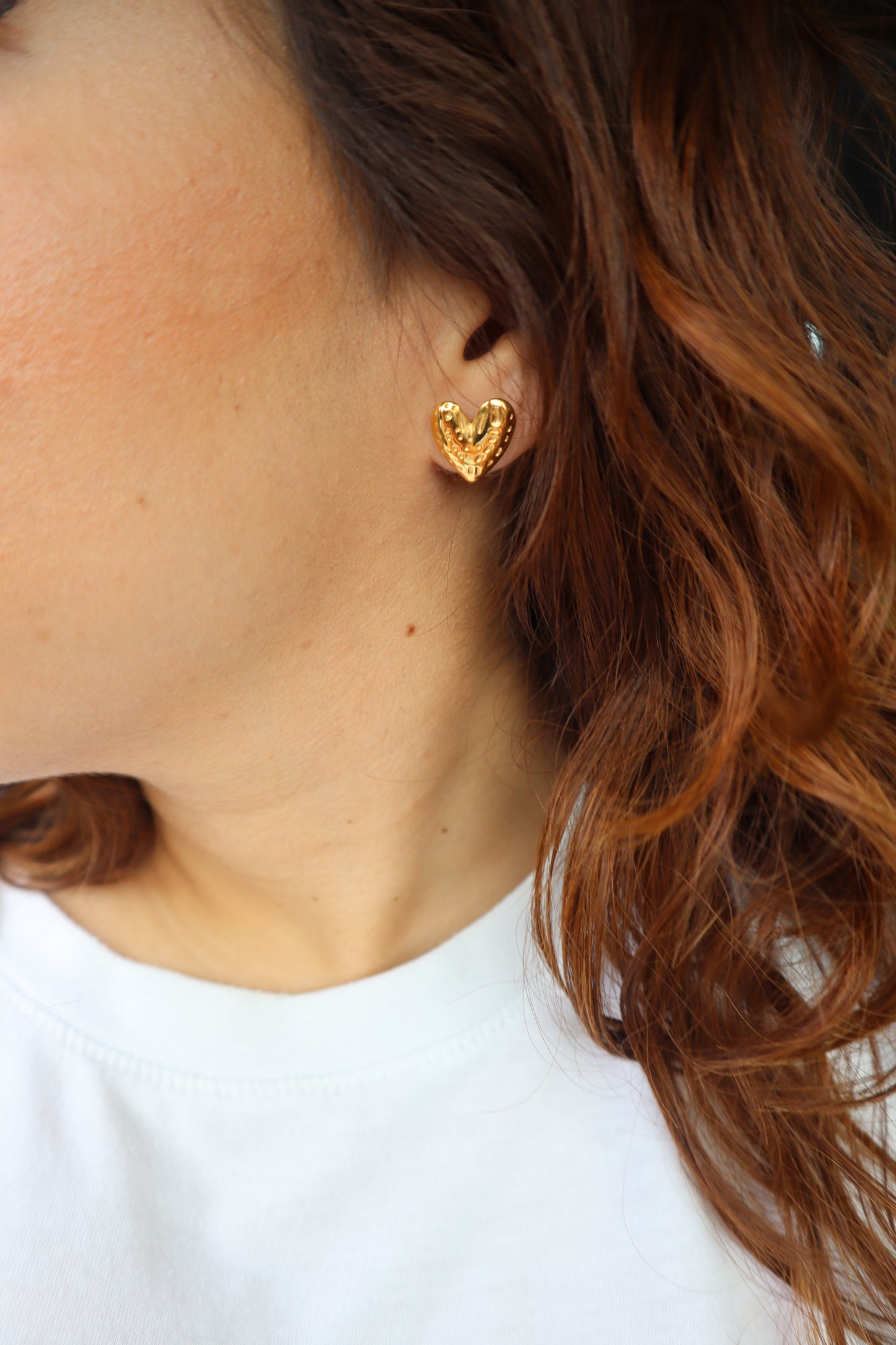 'Tell me bout it Stud' Heart Earrings