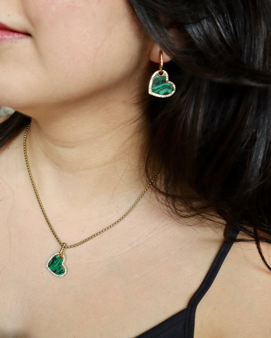 Malachite Heart Necklace