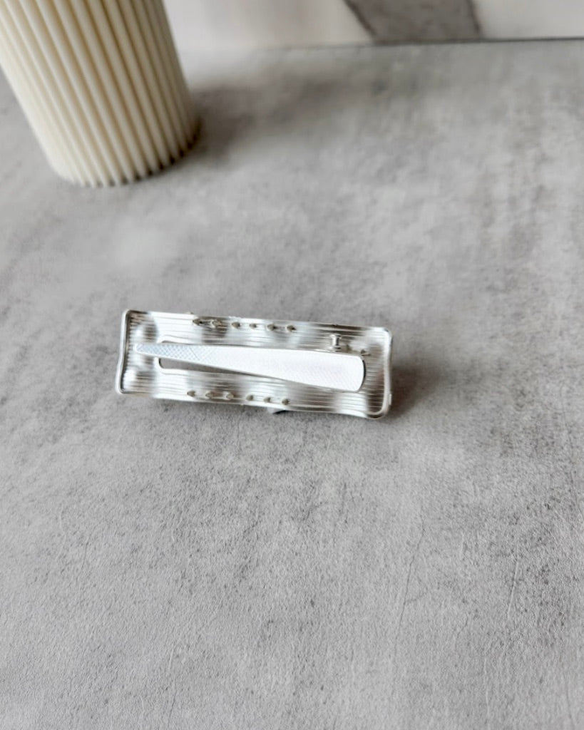 Silver Hammered Alligator Clip Set