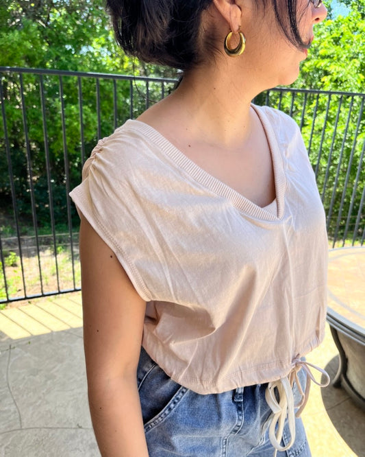 Drawstring Crop Top