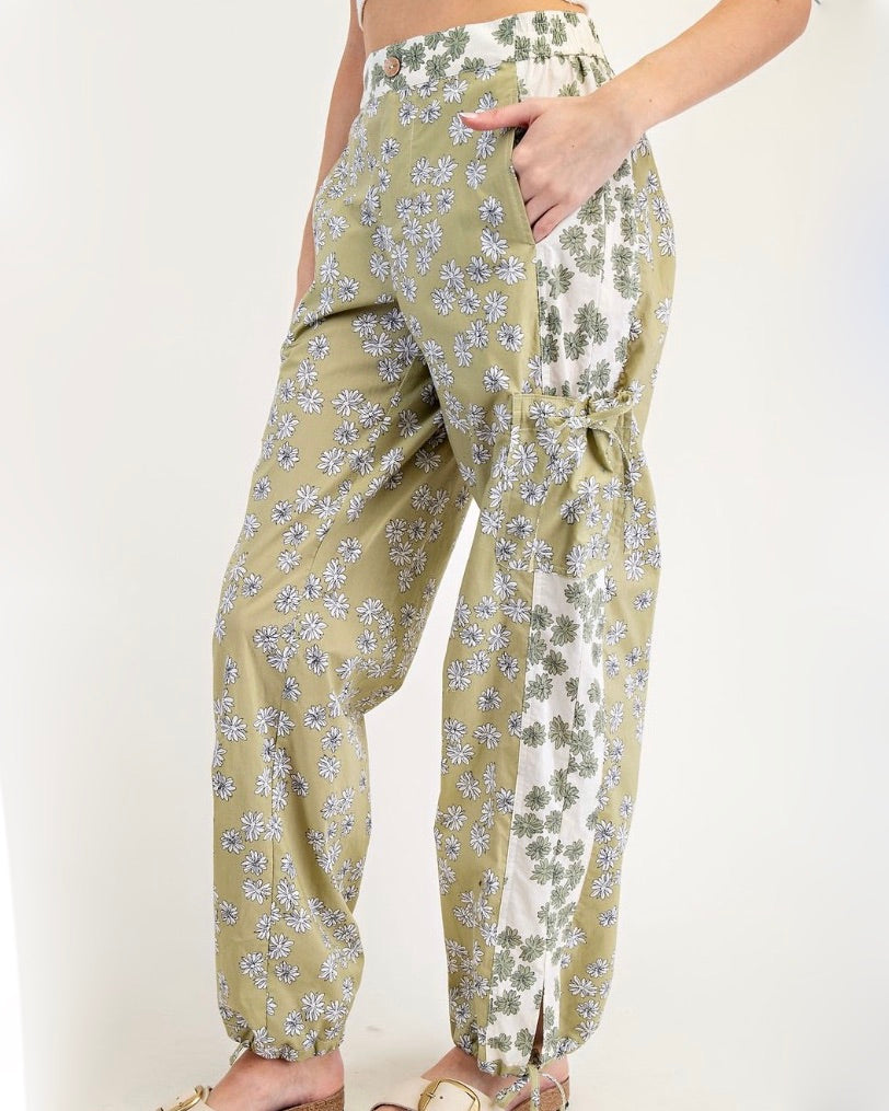 Monet Sage Floral Pants