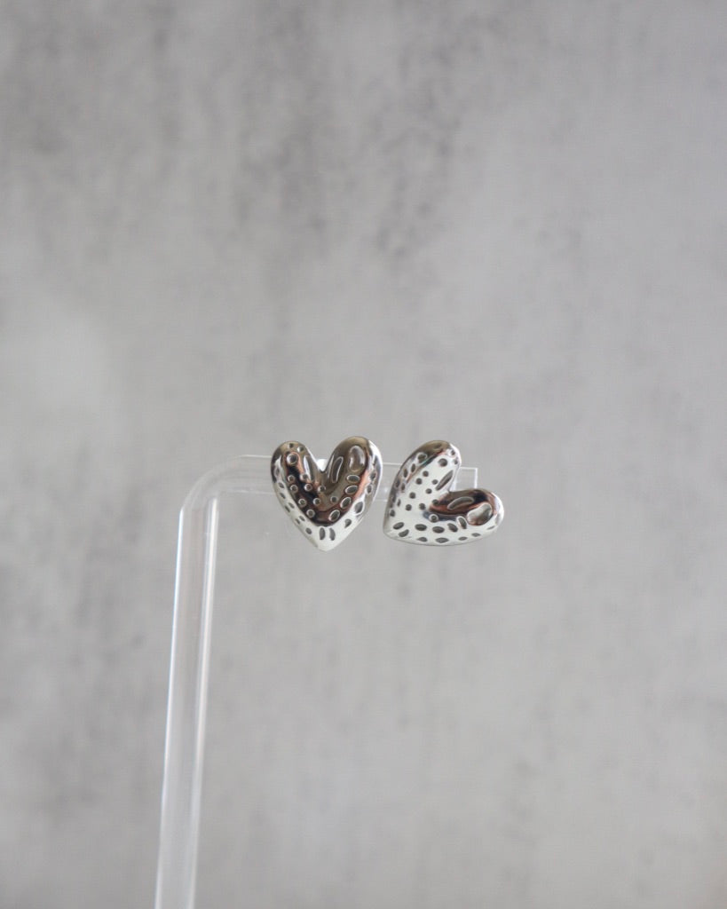 'Tell me bout it Stud' Heart Earrings