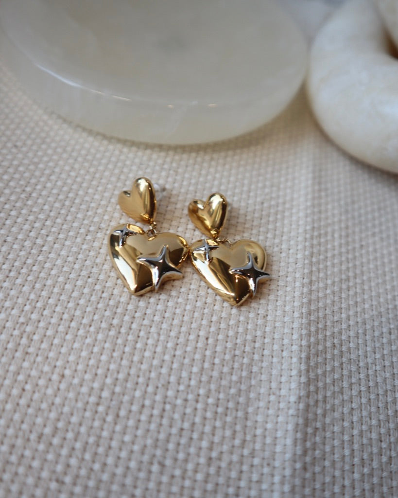 Josie Heart Star Earrings