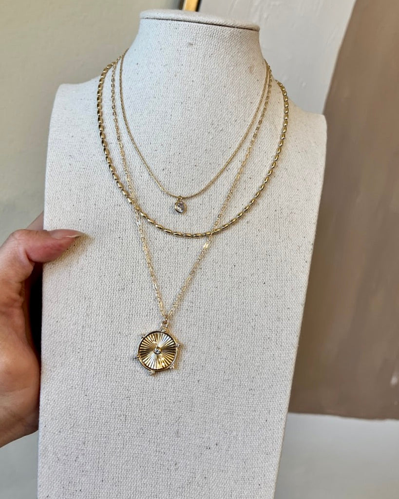 Layered Coin Necklace Set