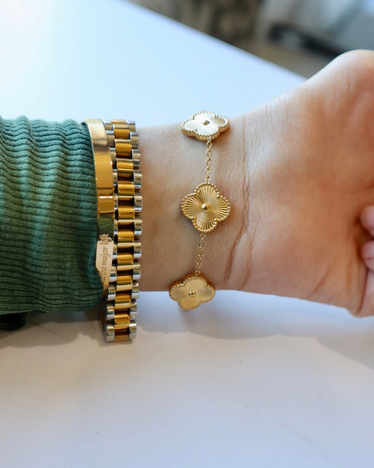 The Classic- Gold Clover Bracelet