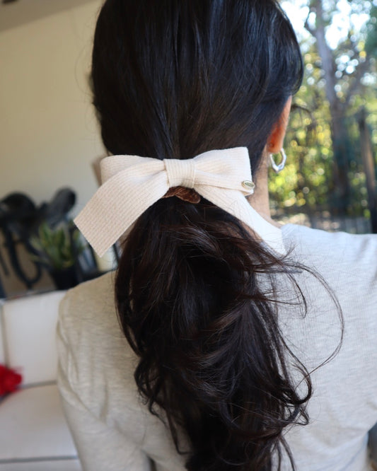 Knit Bow Ponytail Hair Tie