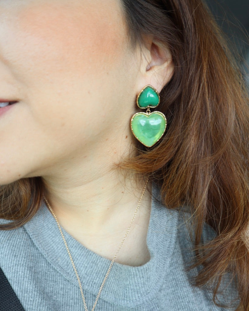 Cecilia Heart Duo Earrings