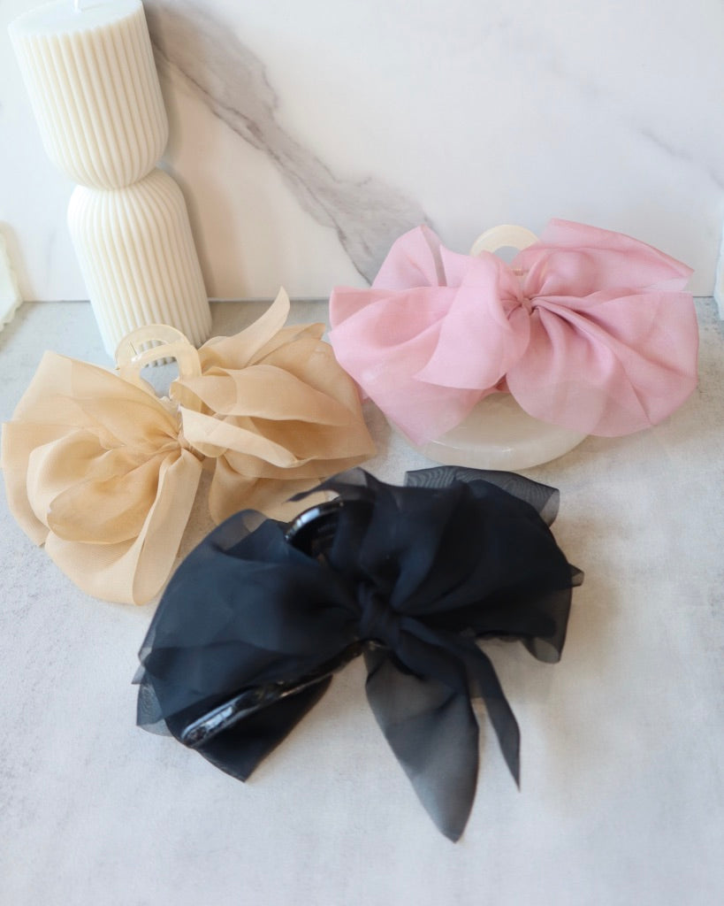 Tulle Bow Hair Clip