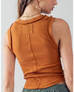 Casual Ribbed Tank Top