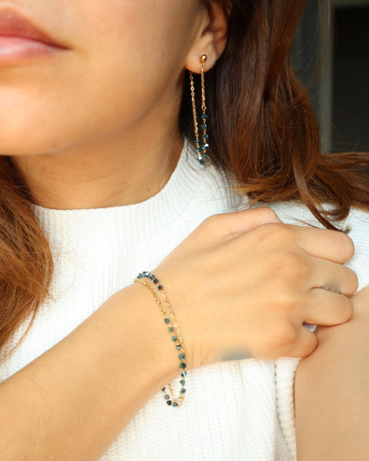 Beaded Bracelet and Earring