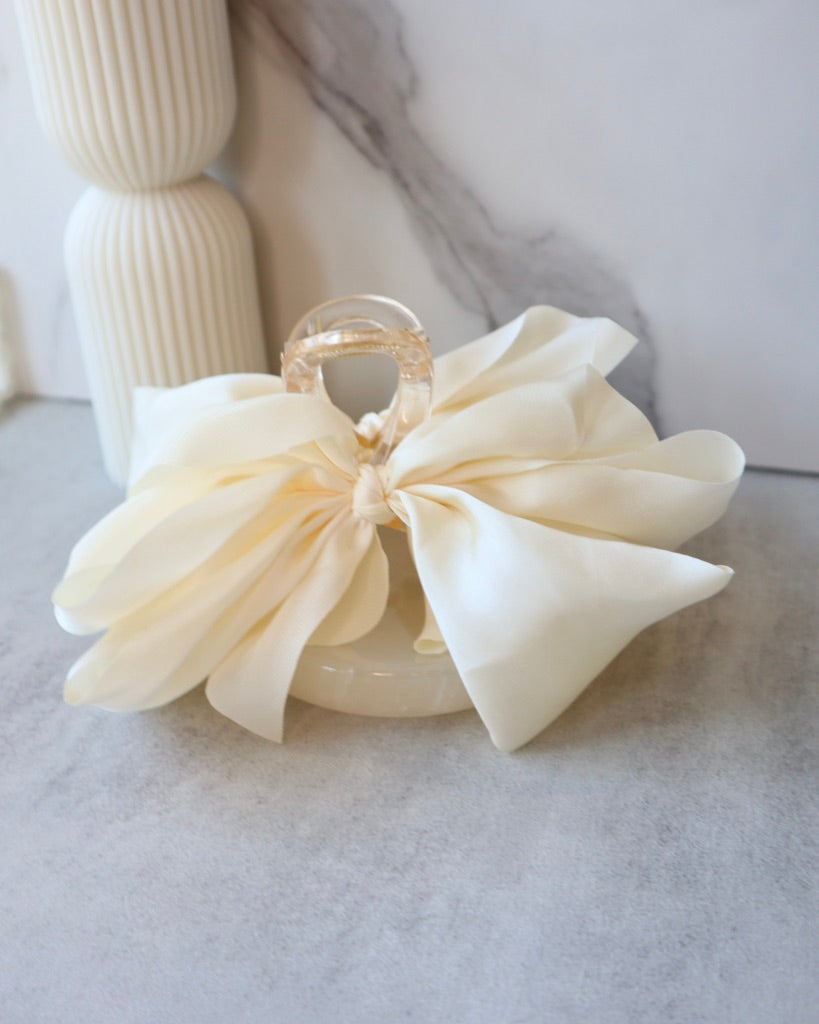 Satin Bow Hair Clip