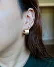 Leila Brushed Half Hoops