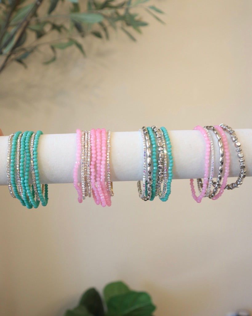 Beaded Colored Stretch Bracelet