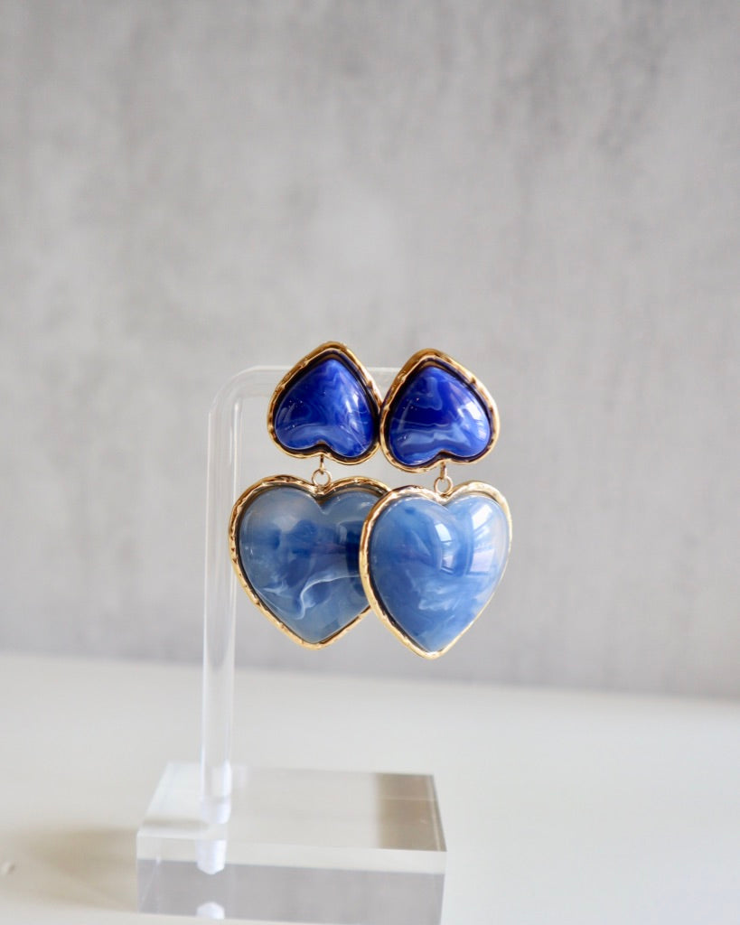 Cecilia Heart Duo Earrings