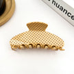 Polka Dot Semi-Circle Acetate Hair Claw Clip