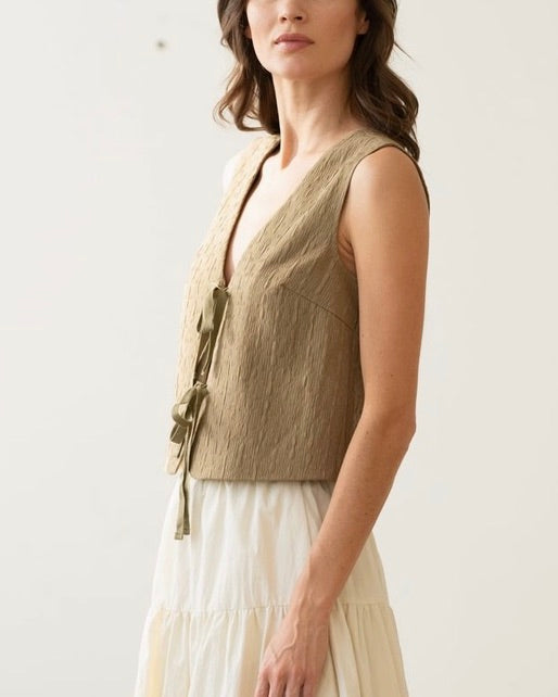 Brigitte Tie Front Vest