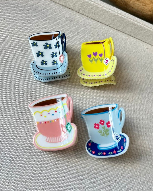 Teacup Hair Clips