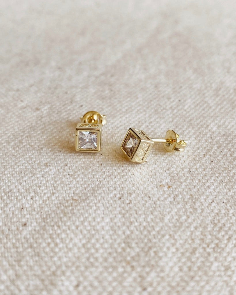 London Square Stud Earrings