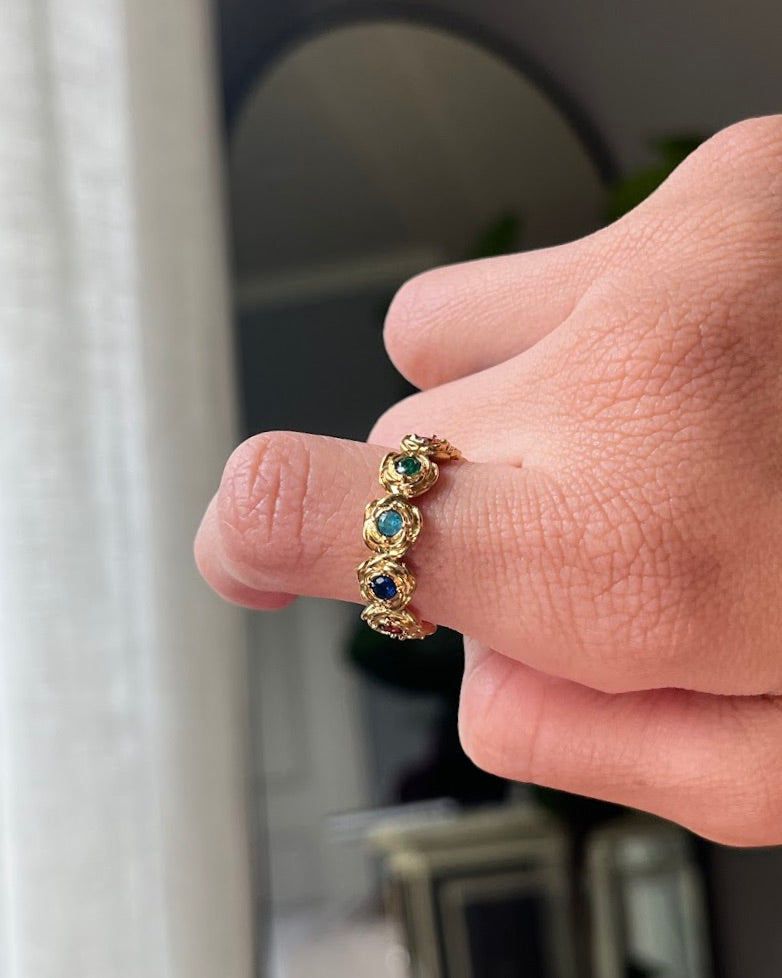 Rose Multi Colored Ring