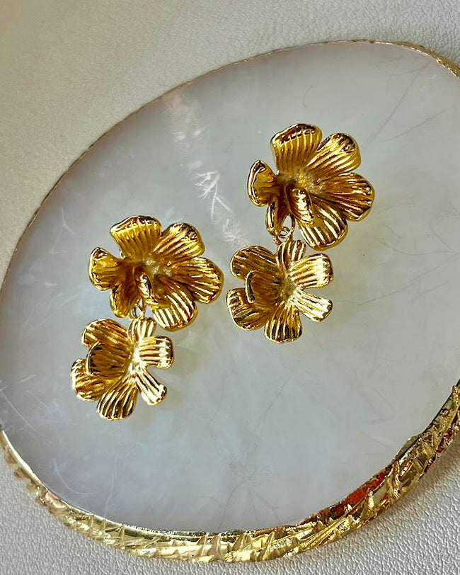 Virgina Vintage Flower Earrings