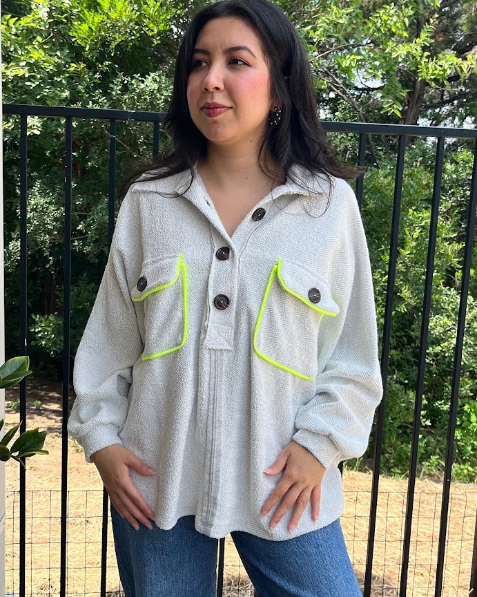 French Terry Oversized Sweater (Last Lrge)
