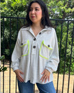French Terry Oversized Sweater (Last Lrge)