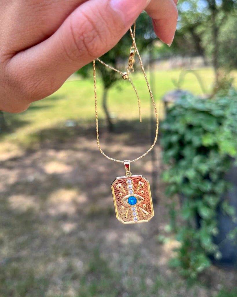 Evil Eye Opal Talisman Necklace