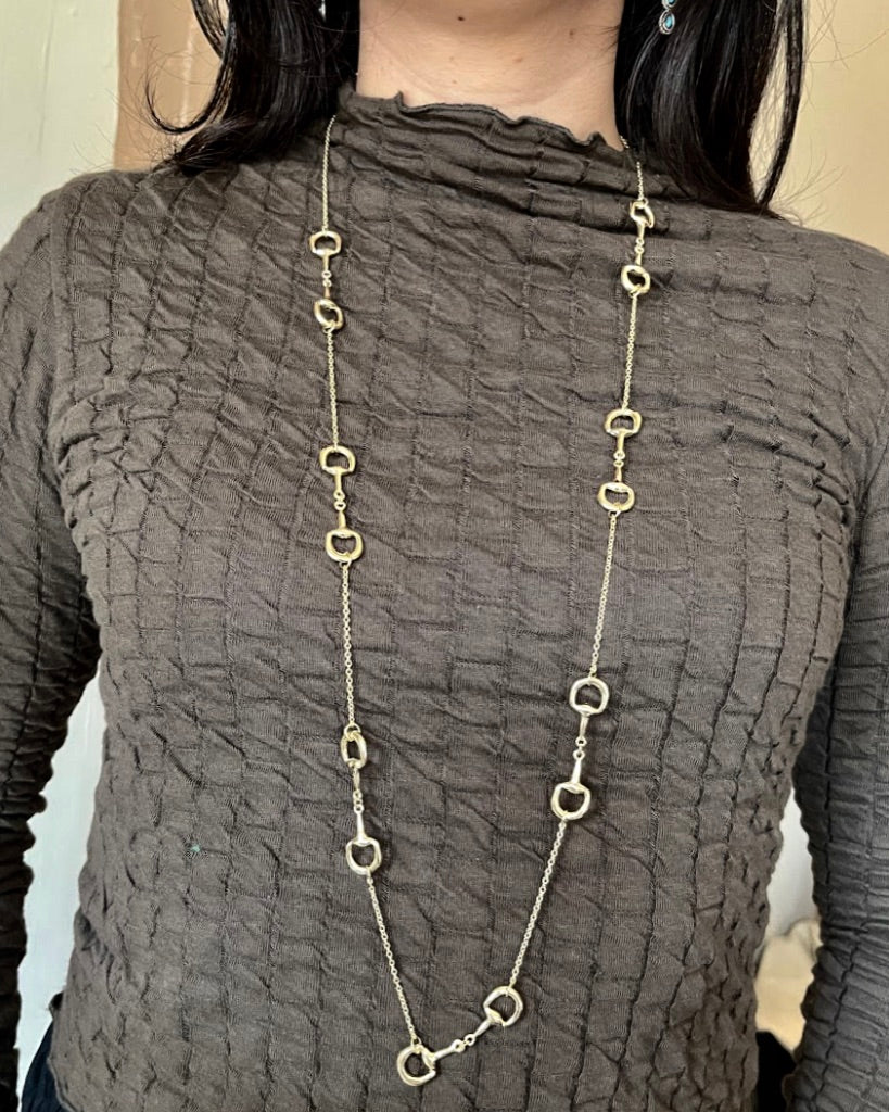 Horsebit Long Necklace