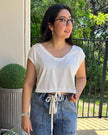 Drawstring Crop Top