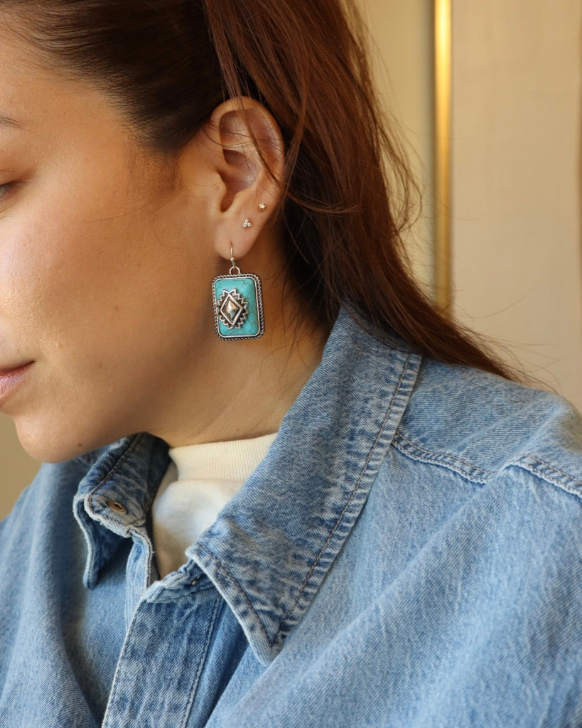 Turquoise Aztec Earrings