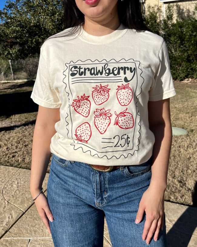Strawberry Stamp Graphic Tee