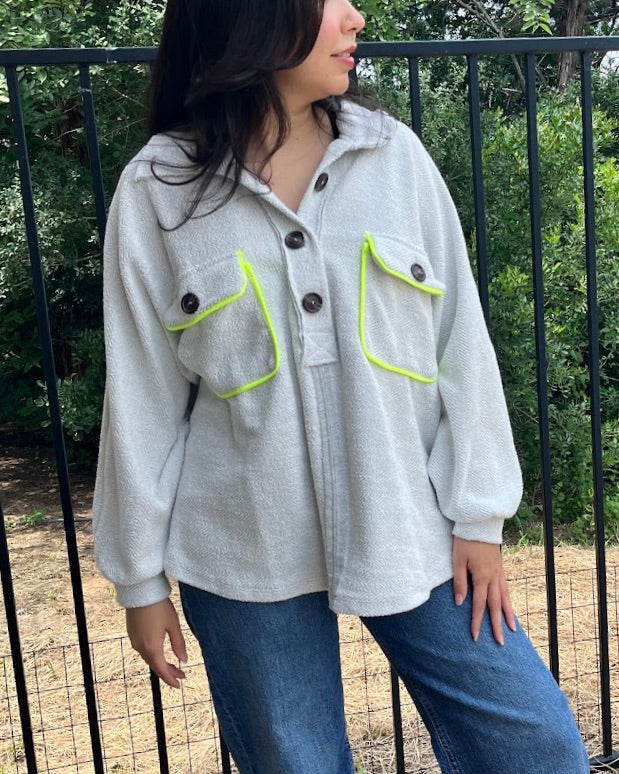 French Terry Oversized Sweater (Last Lrge)