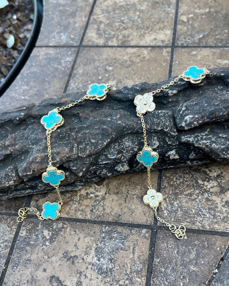 Turquoise Clover Bracelet