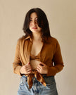 Ryle Buttoned Shirt Bralette Two Piece Set