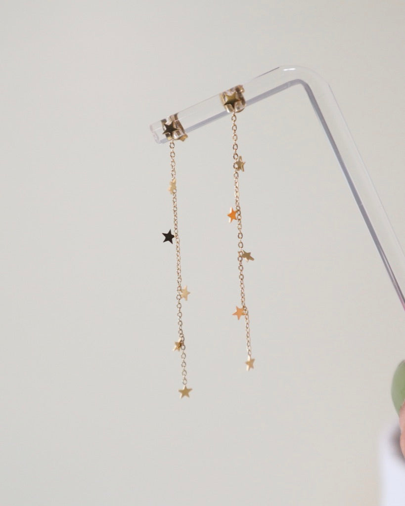 Starry Long Dangle Earrings