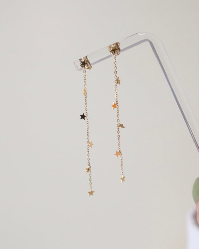 Starry Long Dangle Earrings