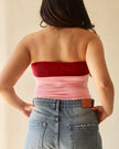 Ruby Color Block Tube Top